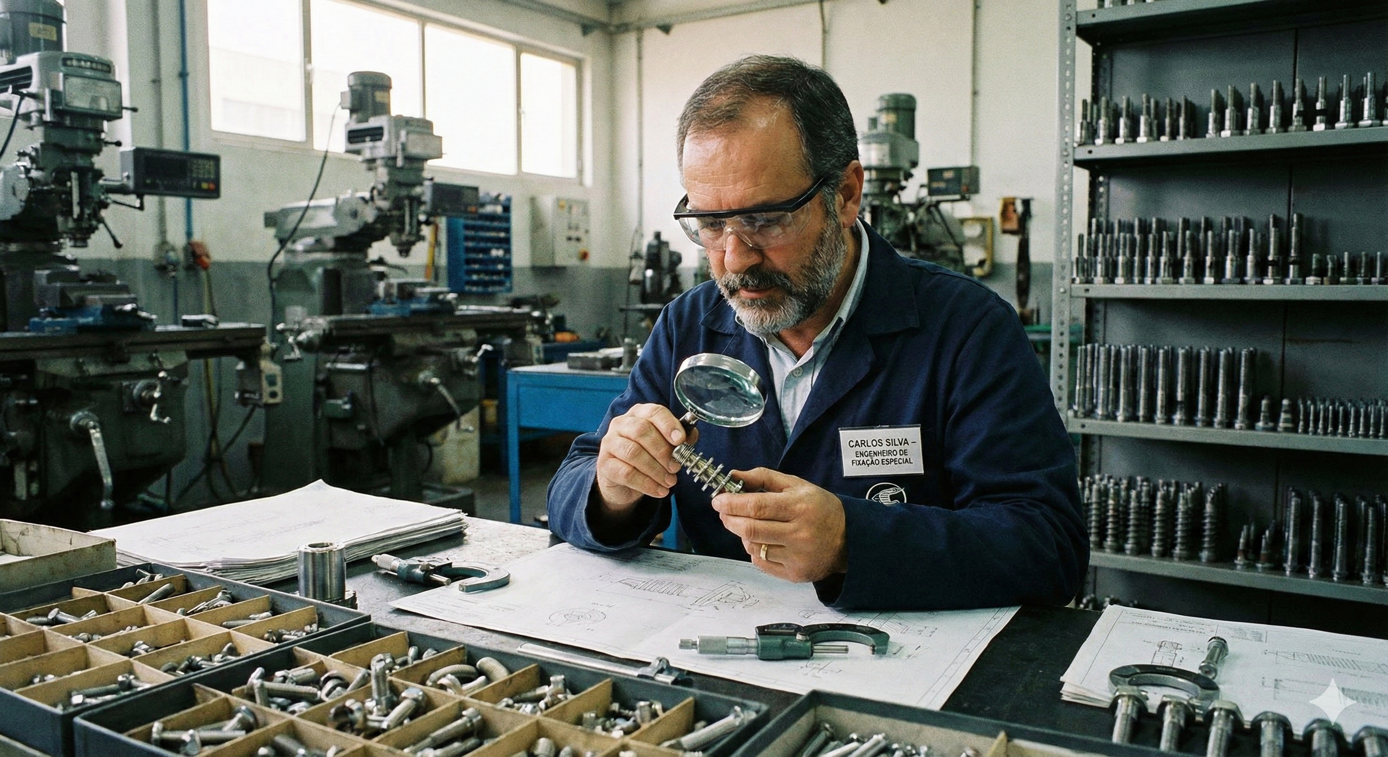 Engenheiro especialista em parafusos especiais - Equipe técnica CotaFix para especificação de fixadores industriais