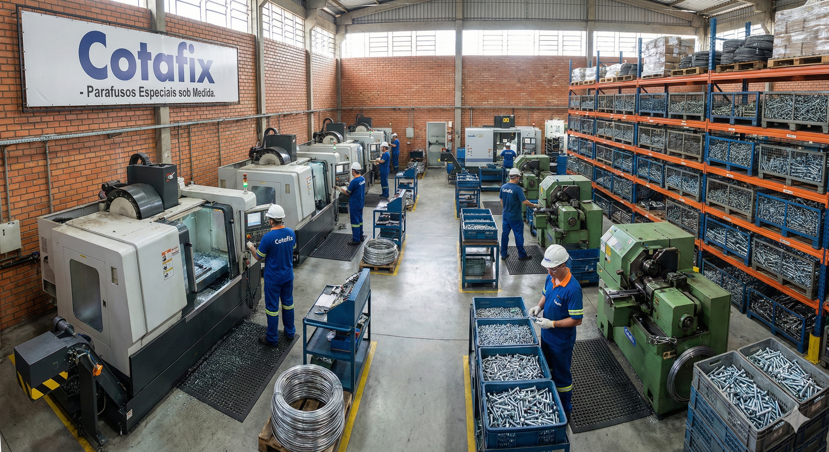 Fabricante de parafusos especiais - Fábrica CotaFix com máquinas CNC