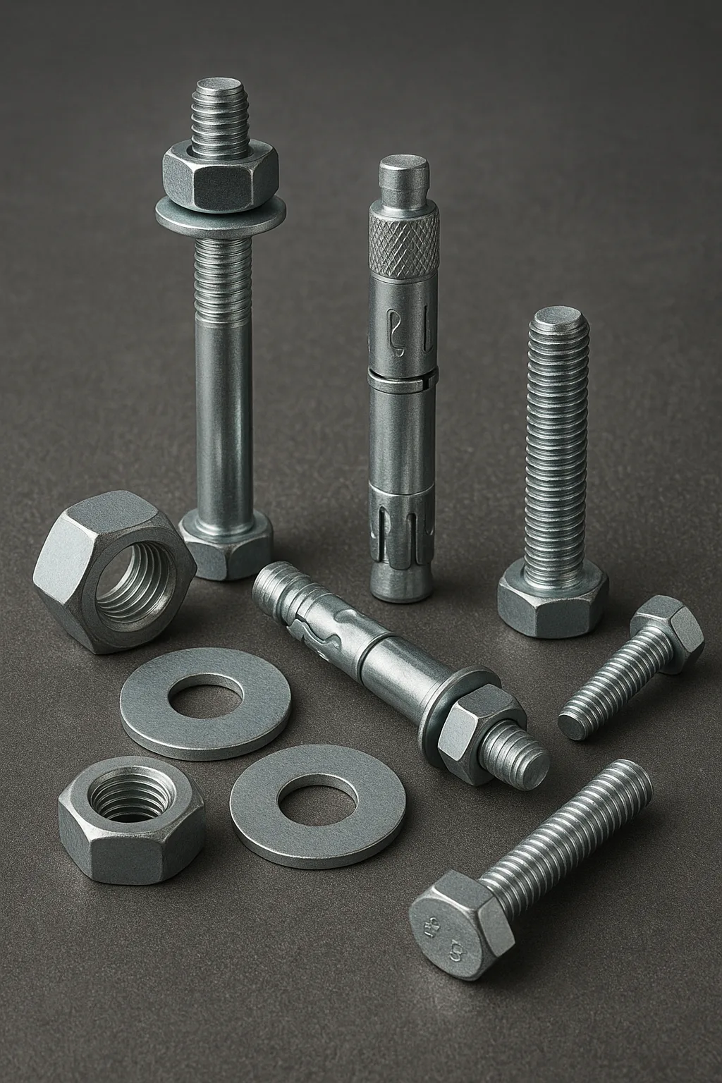 Parafusos especiais sob medida - Variedade de fixadores industriais customizados incluindo parafusos Inox 316, Duplex e ASTM A193